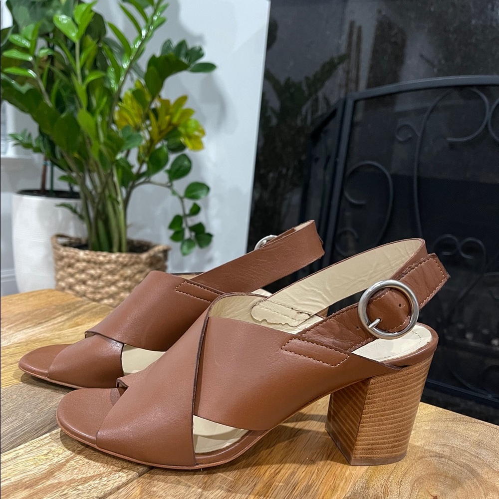 Brown leather shoes